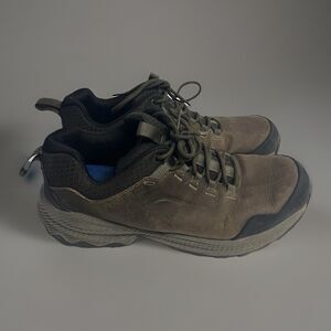 Merrell Waterproof Men’s Forestbound Hiking Shoes Brown Leather J99641 Size 10.5